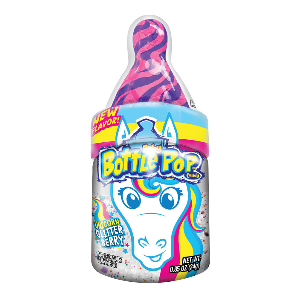 Topps Baby Bottle Pop Candy with Dipping Powder, Assorted, 1.1 oz