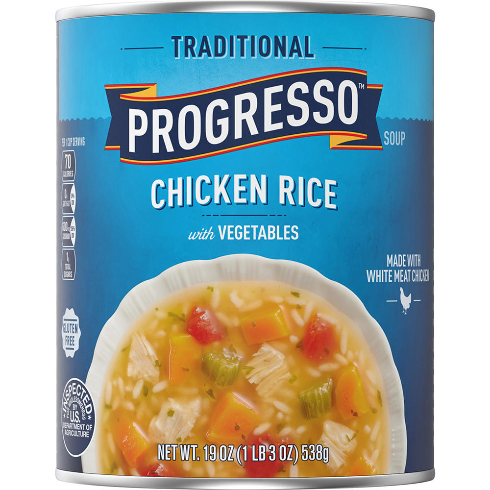 Progresso Traditional Chicken Rice with Vegetables Soup, 19 oz
