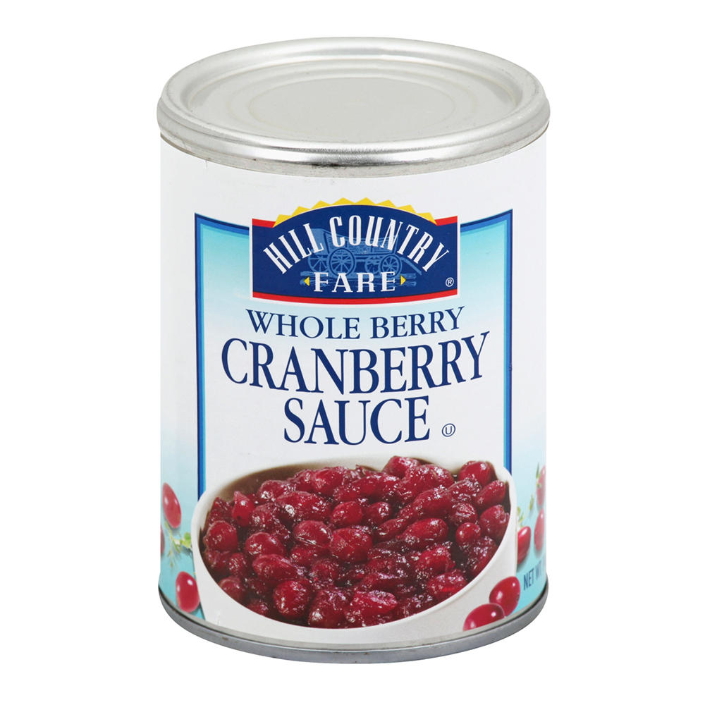 Hill Country Fare Whole Berry Cranberry Sauce, 14 oz