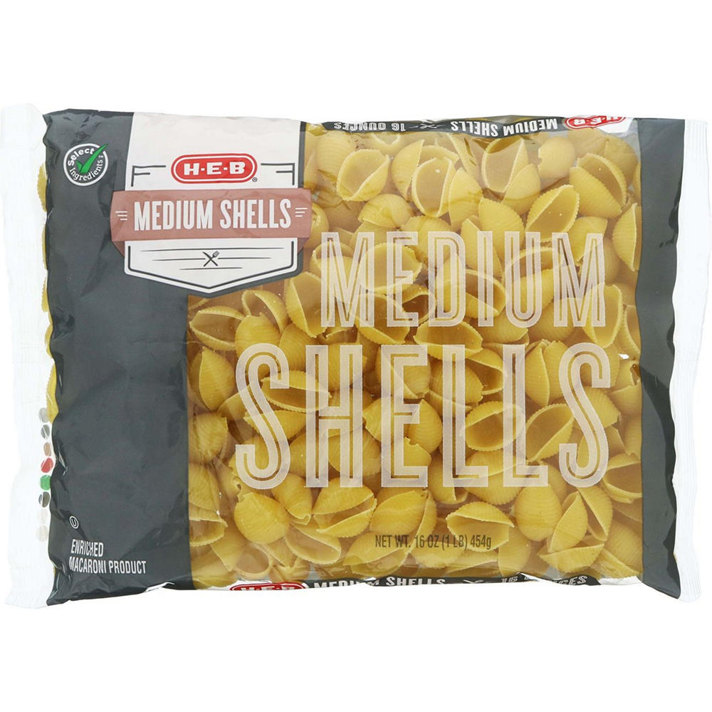 H-E-B Medium Pasta Shells, 16 oz