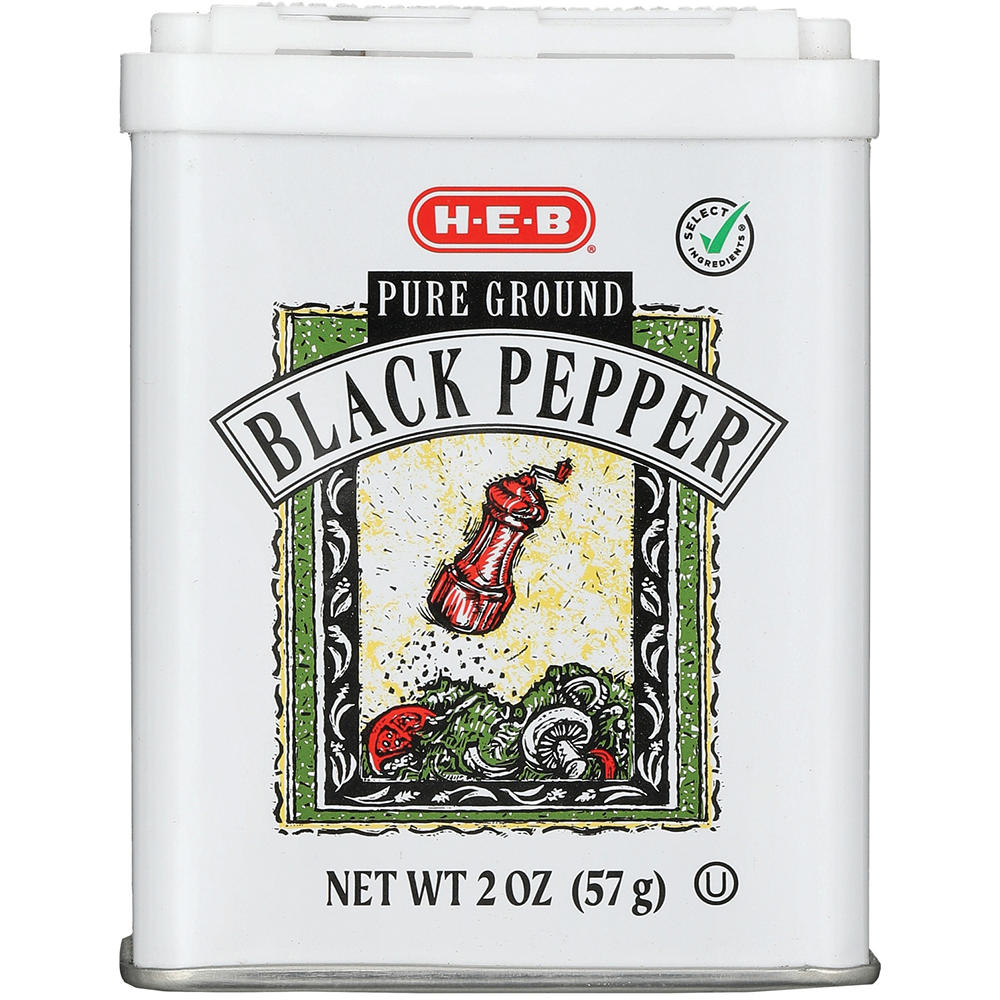 H-E-B Pure Ground Black Pepper, 2 oz