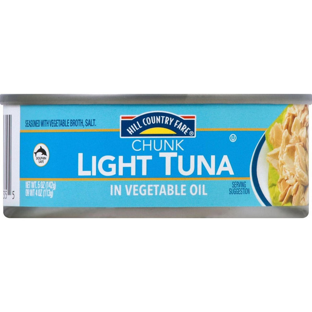 Hill Country Fare Chunk Light Tuna in Vegetable Oil, 5 oz