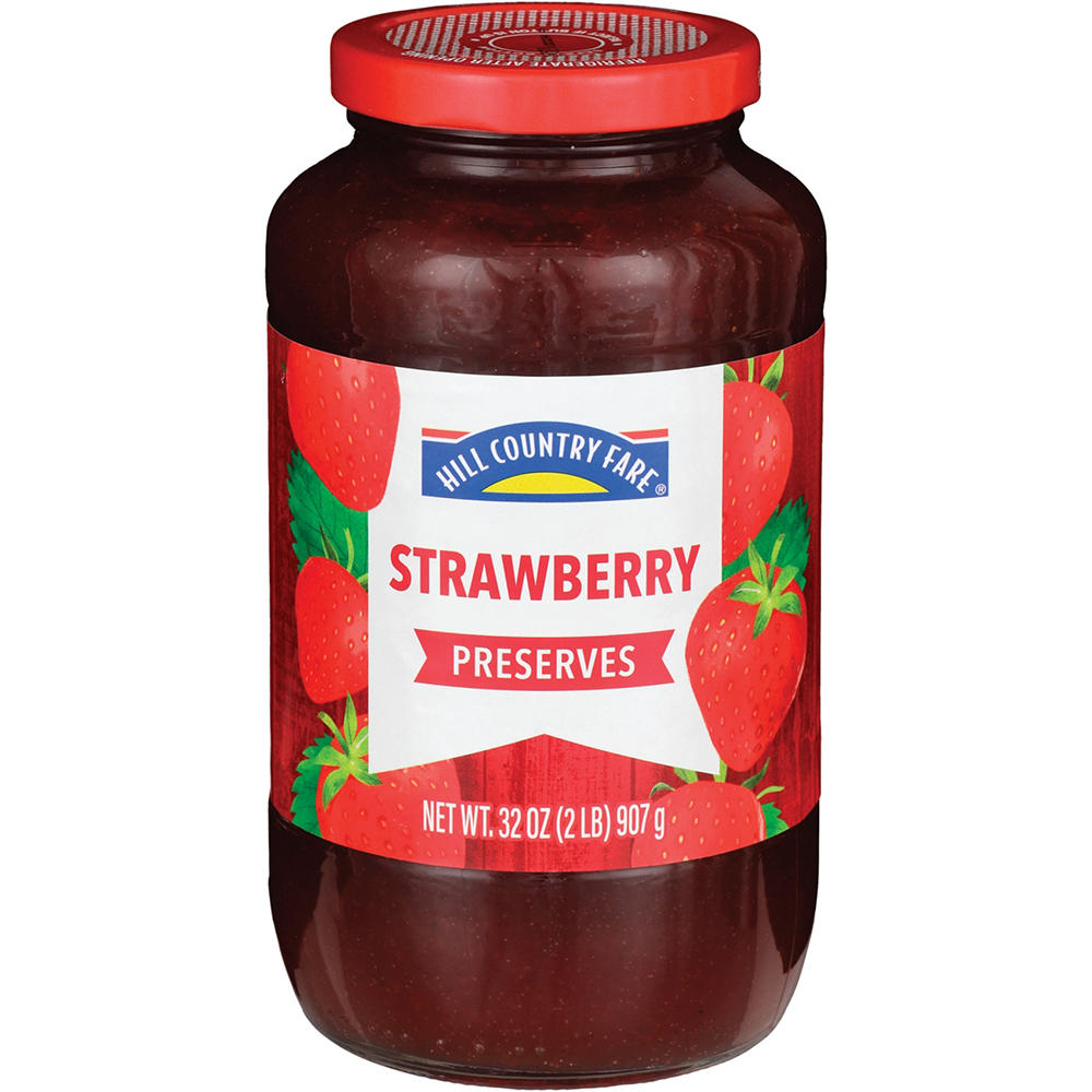 Hill Country Fare Strawberry Preserves, 32 oz