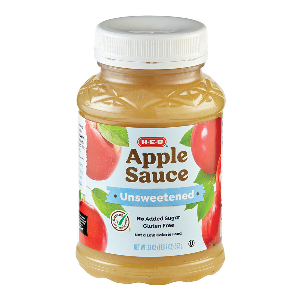 H-E-B Unsweetened Applesauce, 23 oz