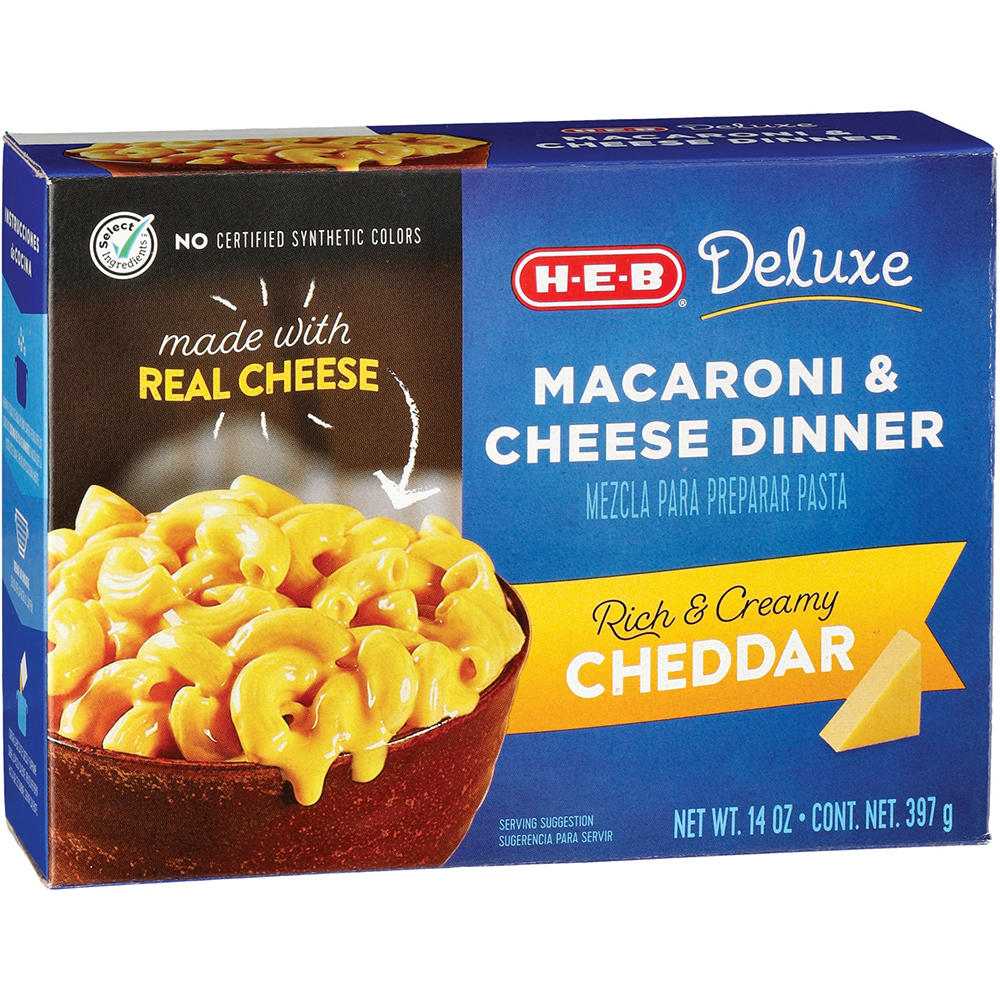 H-E-B Deluxe Cheddar Macaroni & Cheese Dinner, 14 oz