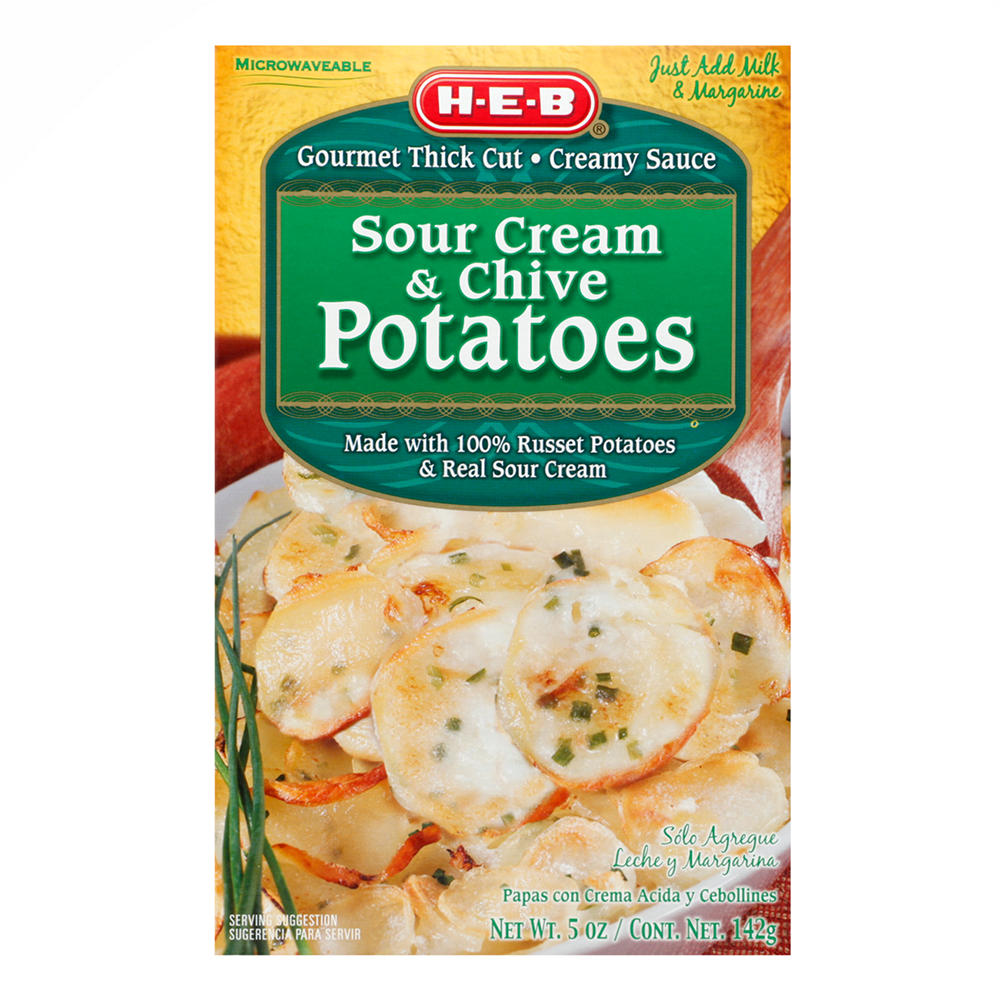 H-E-B Sour Cream & Chive Potatoes - Scalloped Potatoes, 5 oz