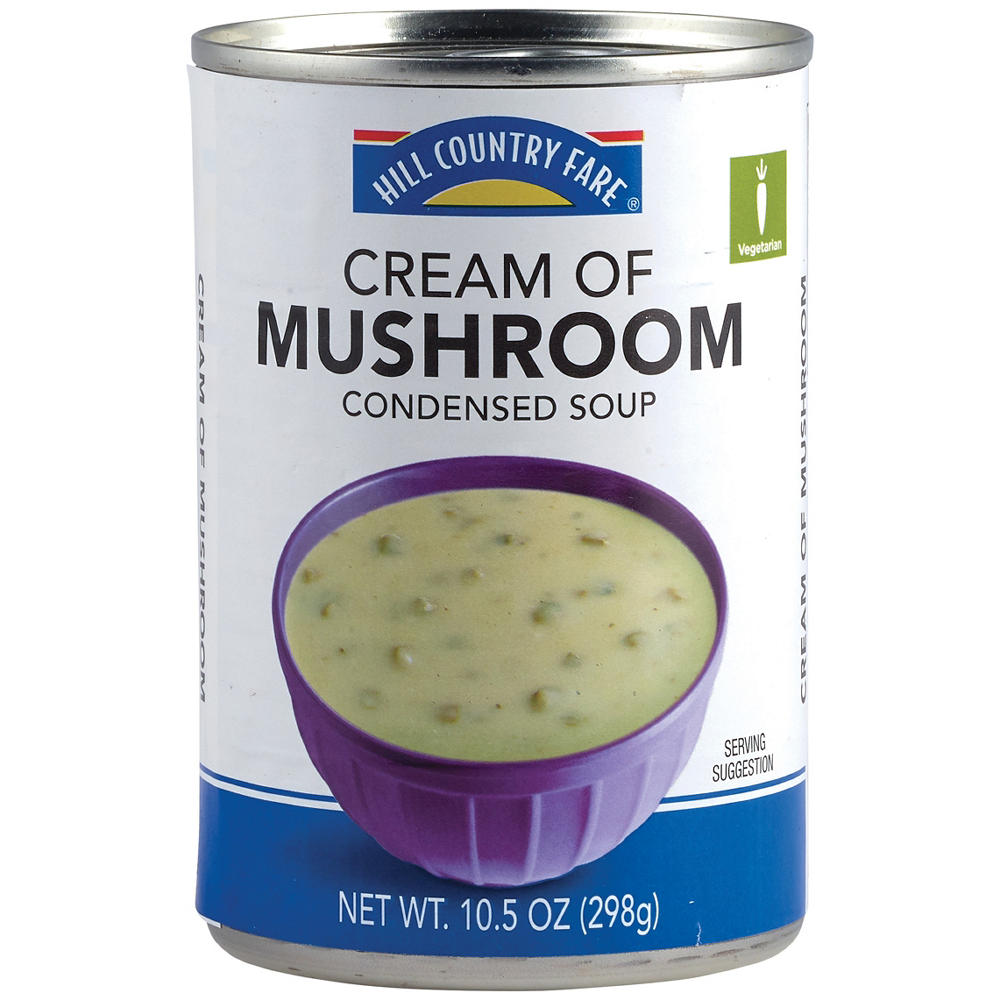 Hill Country Fare Cream of Mushroom Condensed Soup, 10.5 oz