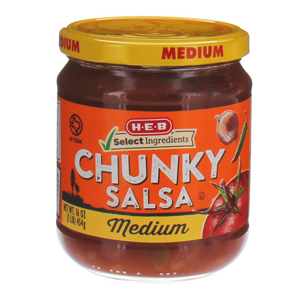 H-E-B Medium Chunky Salsa, 16 oz