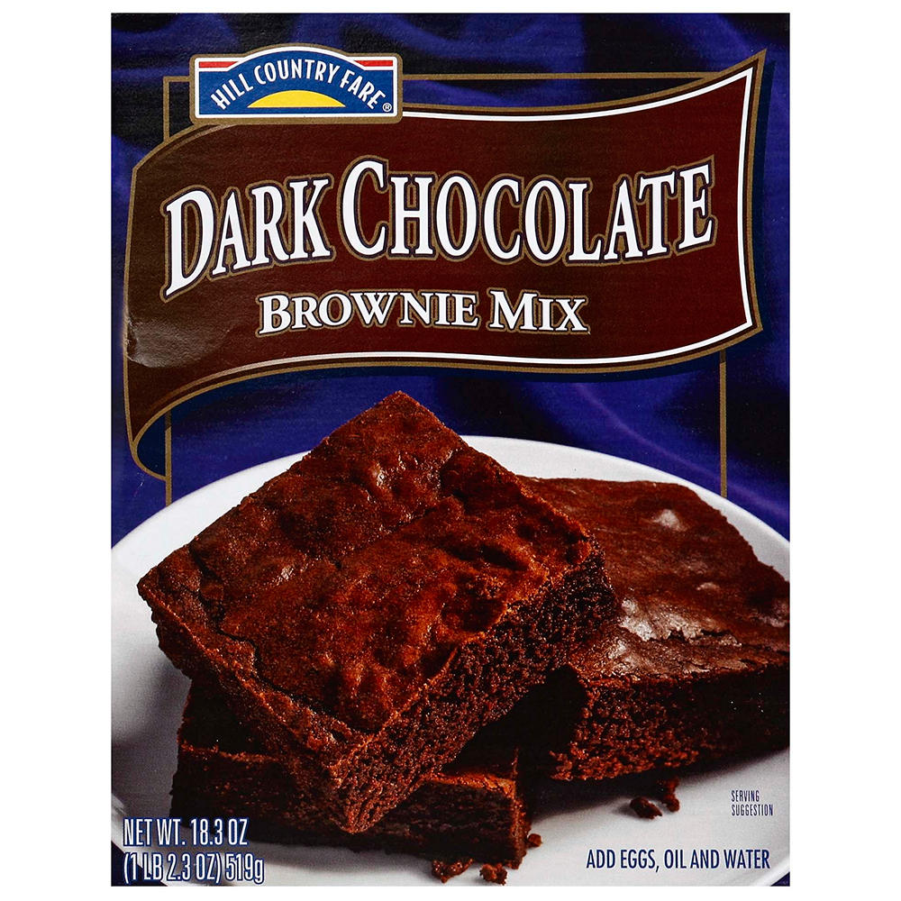 Hill Country Fare Dark Chocolate Brownie Mix, 18.3 oz