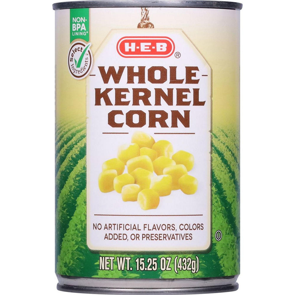H-E-B Whole Kernel Corn, 15.25 oz