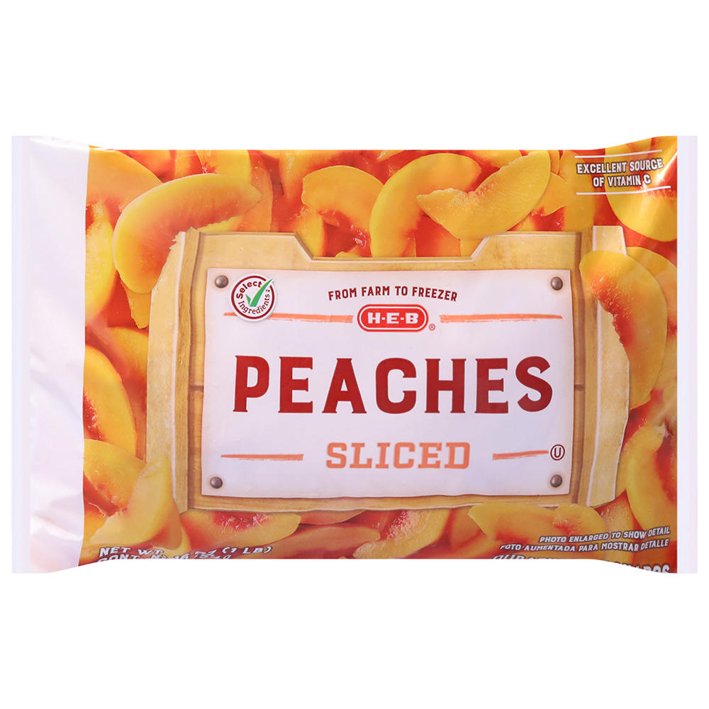 H-E-B Frozen Sliced Peaches, 16 oz