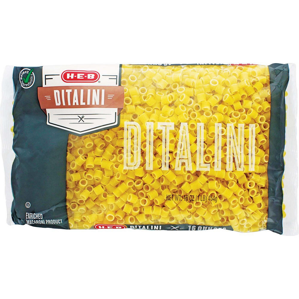 H-E-B Ditalini Pasta Noodles, 16 oz