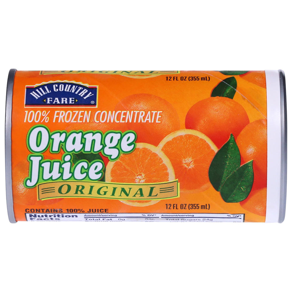 Hill Country Fare Frozen Original 100% Orange Juice, 12 oz