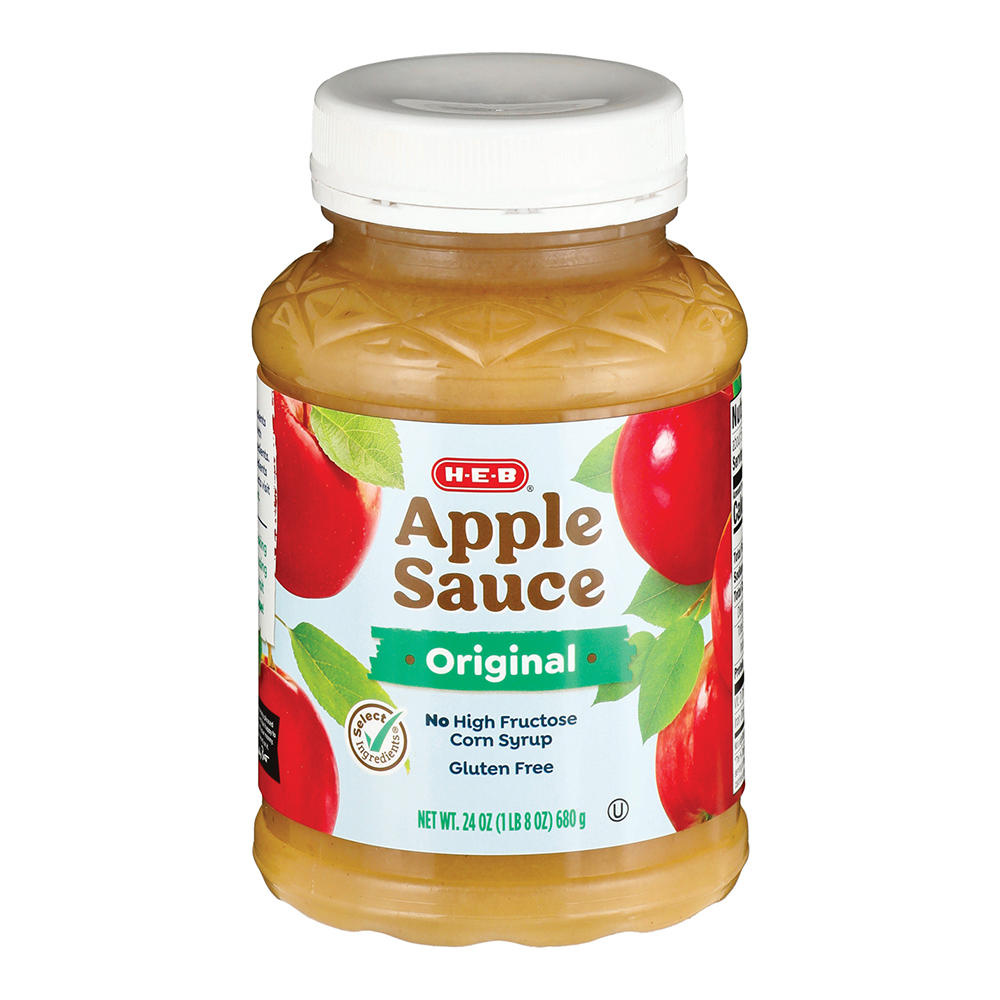 H-E-B Original Applesauce, 24 oz