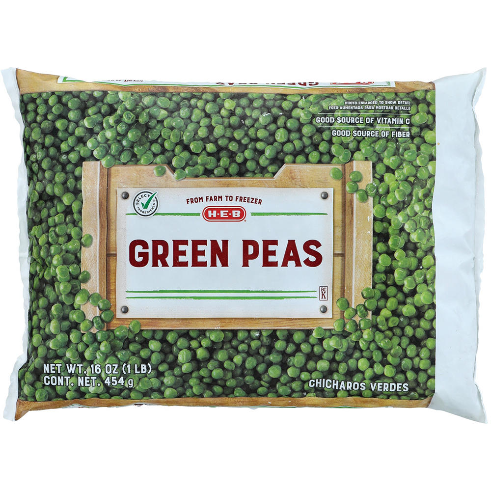 H-E-B Frozen Green Peas, 16 oz