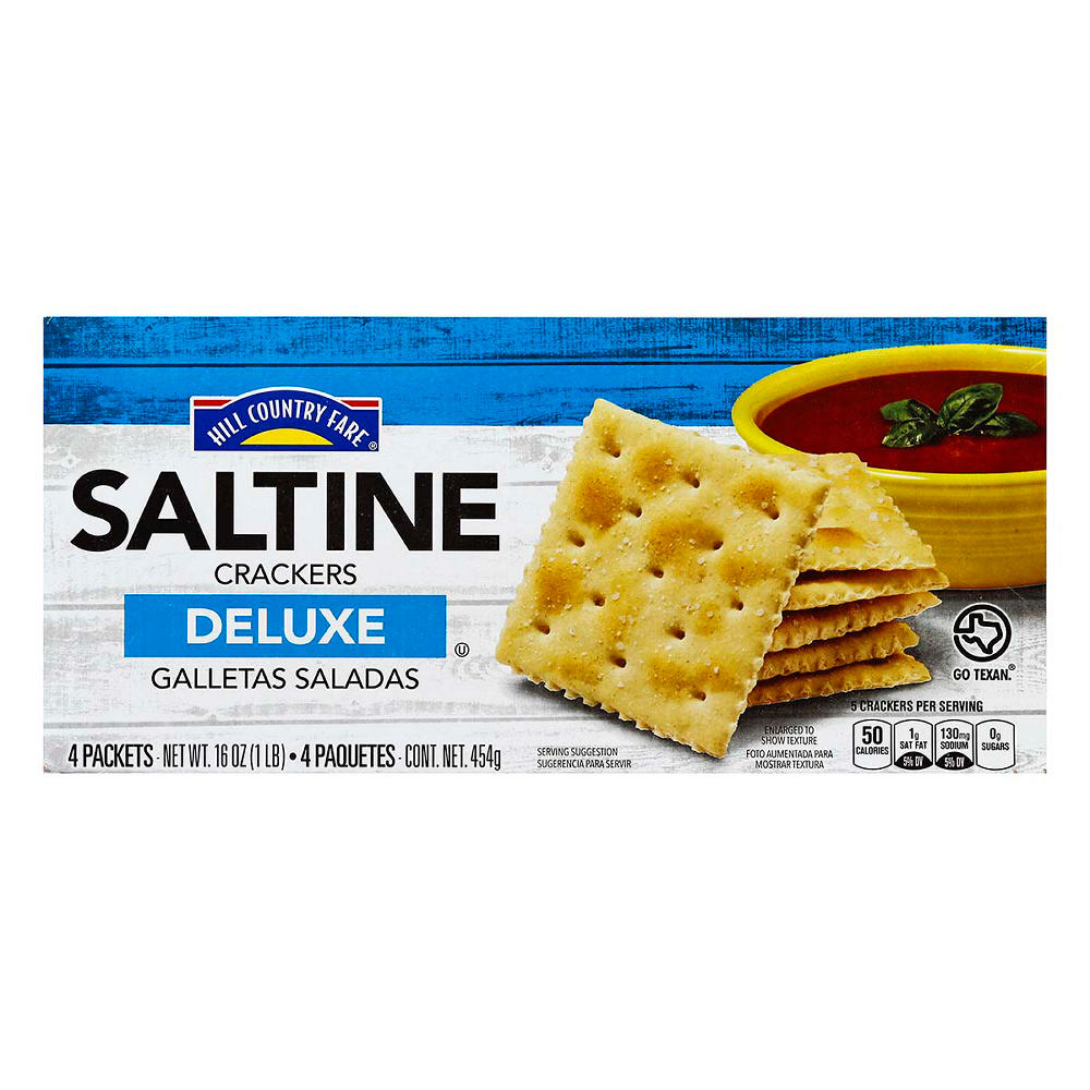Hill Country Fare Deluxe Saltine Crackers, 16 oz