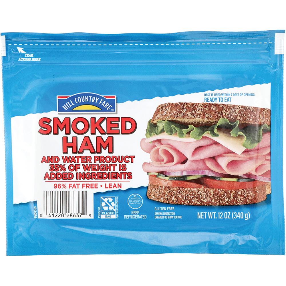 Hill Country Fare Smoked Ham Lunch Meat, 12 oz