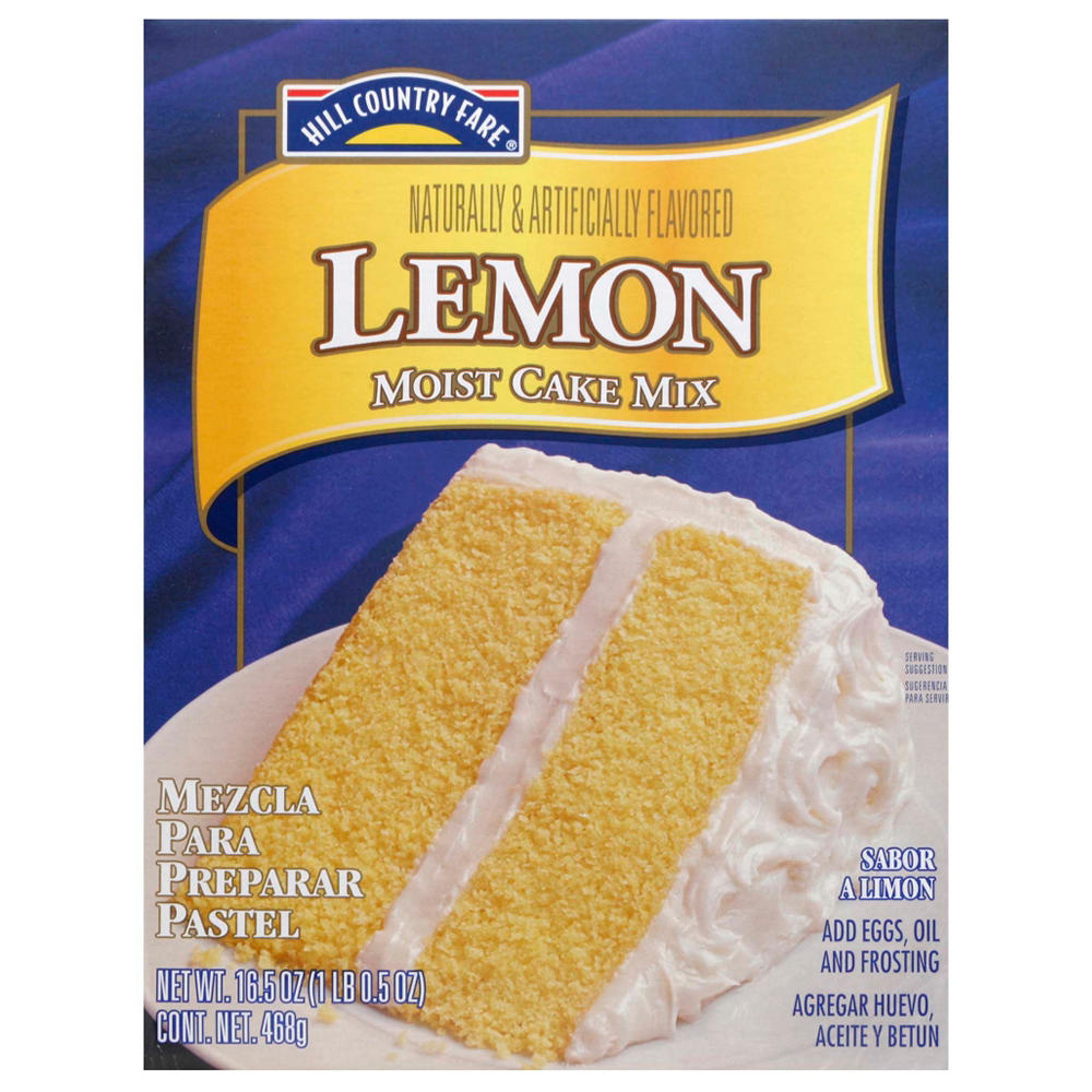 Hill Country Fare Moist Lemon Cake Mix, 16.5 oz