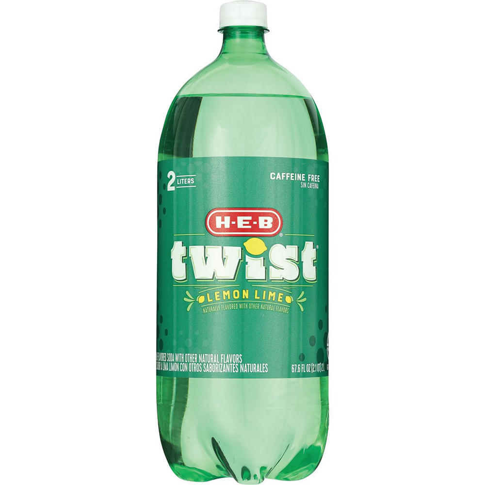 H-E-B Twist Lemon Lime Soda, 2 L