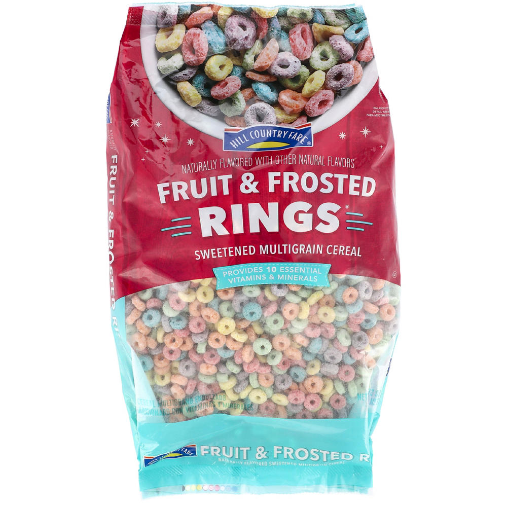 Hill Country Fare Fruit & Frosted Rings Cereal Bag, 32 oz