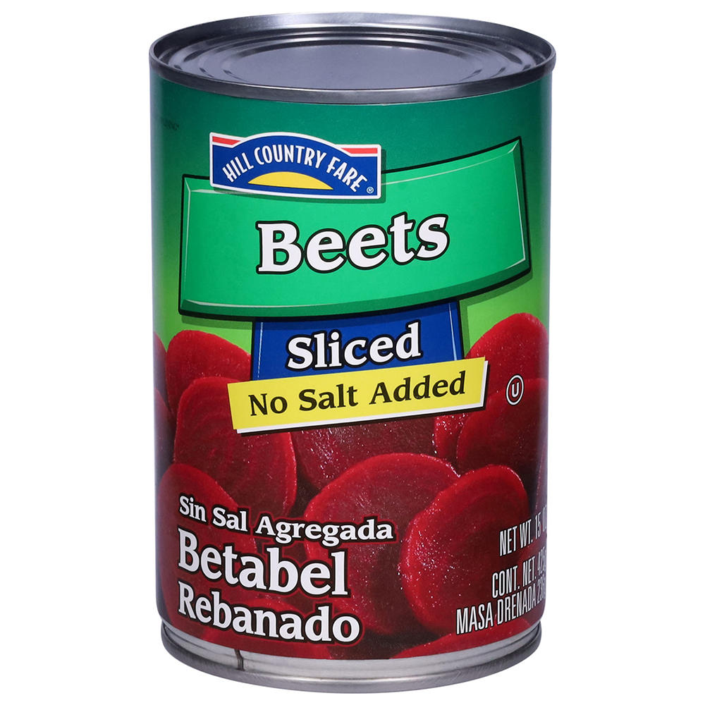 Hill Country Fare No Salt Added Sliced Beets, 15 oz