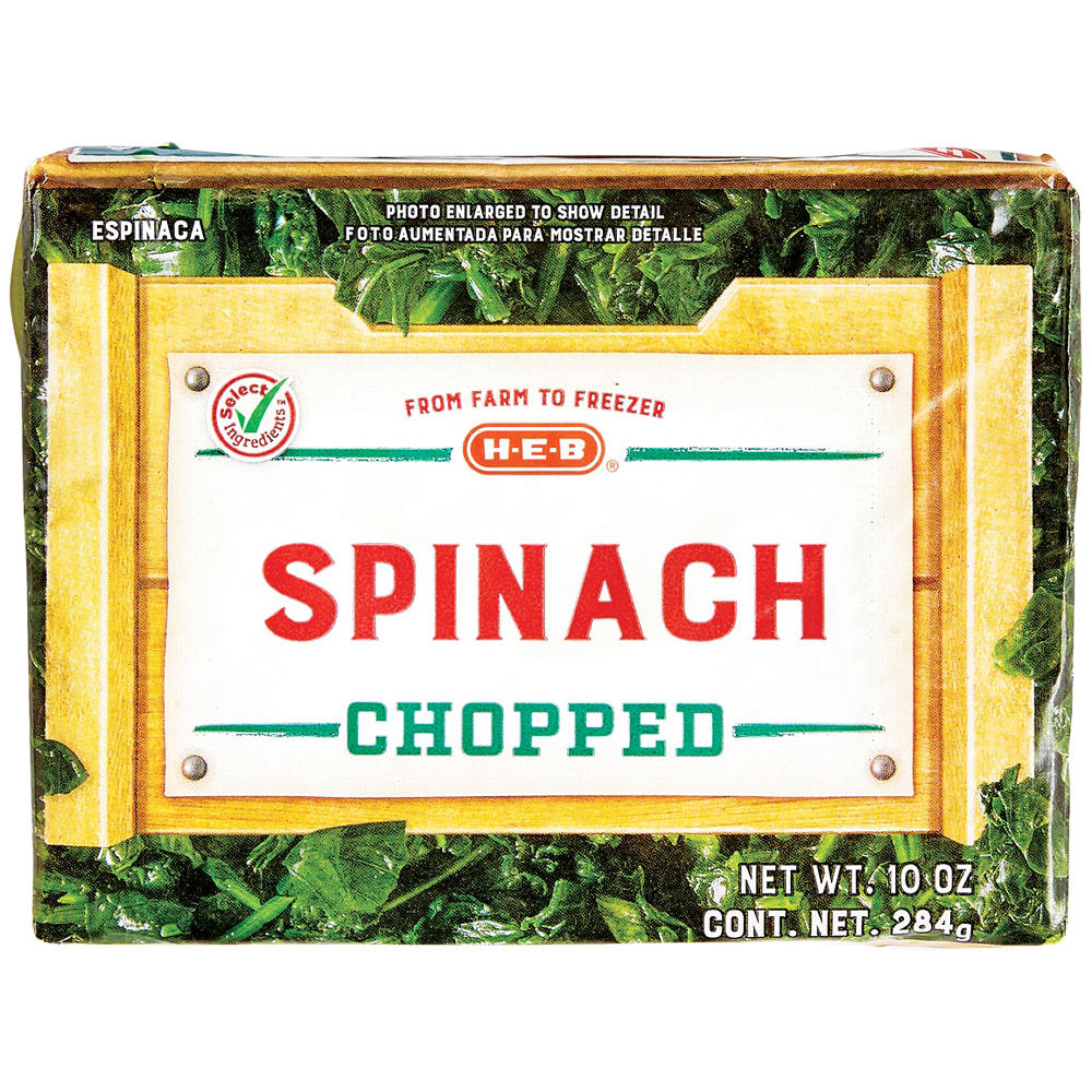 H-E-B Frozen Chopped Spinach, 10 oz
