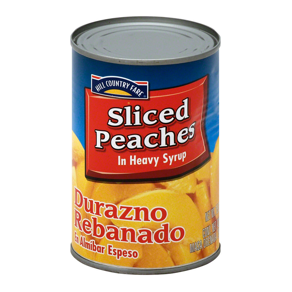 Hill Country Fare Sliced Peaches - Heavy Syrup, 15 oz