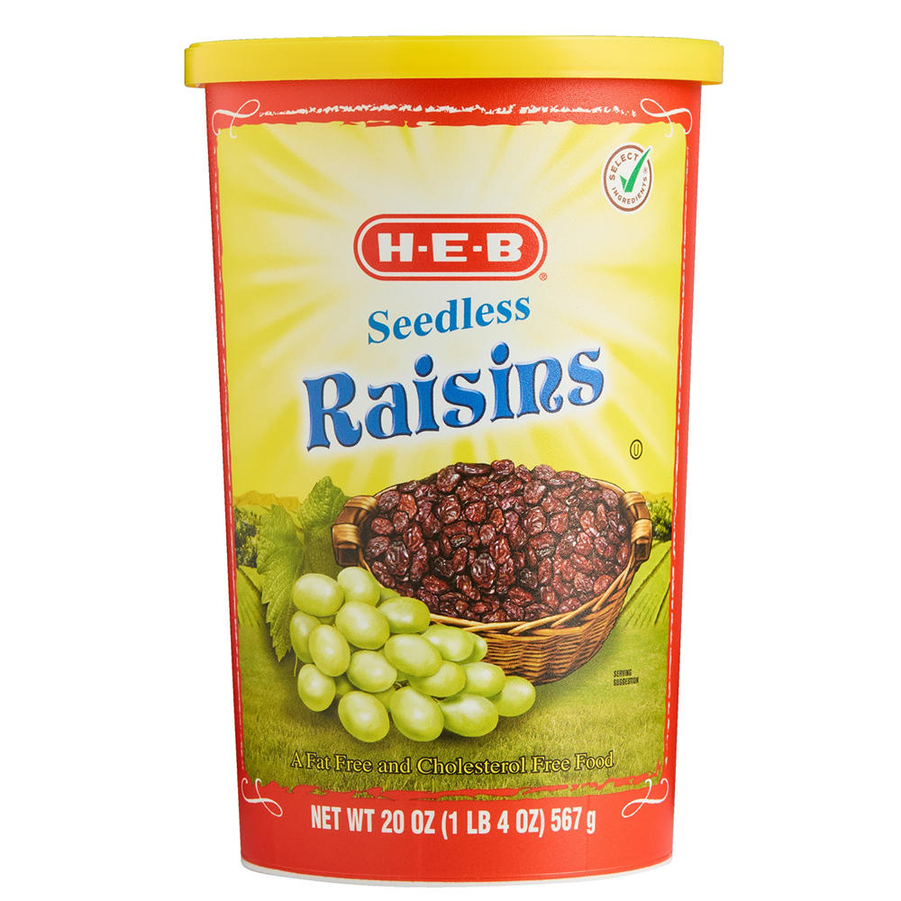H-E-B Seedless Raisins, 20 oz