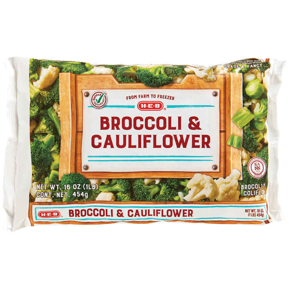 H-E-B Frozen Broccoli & Cauliflower, 16 oz