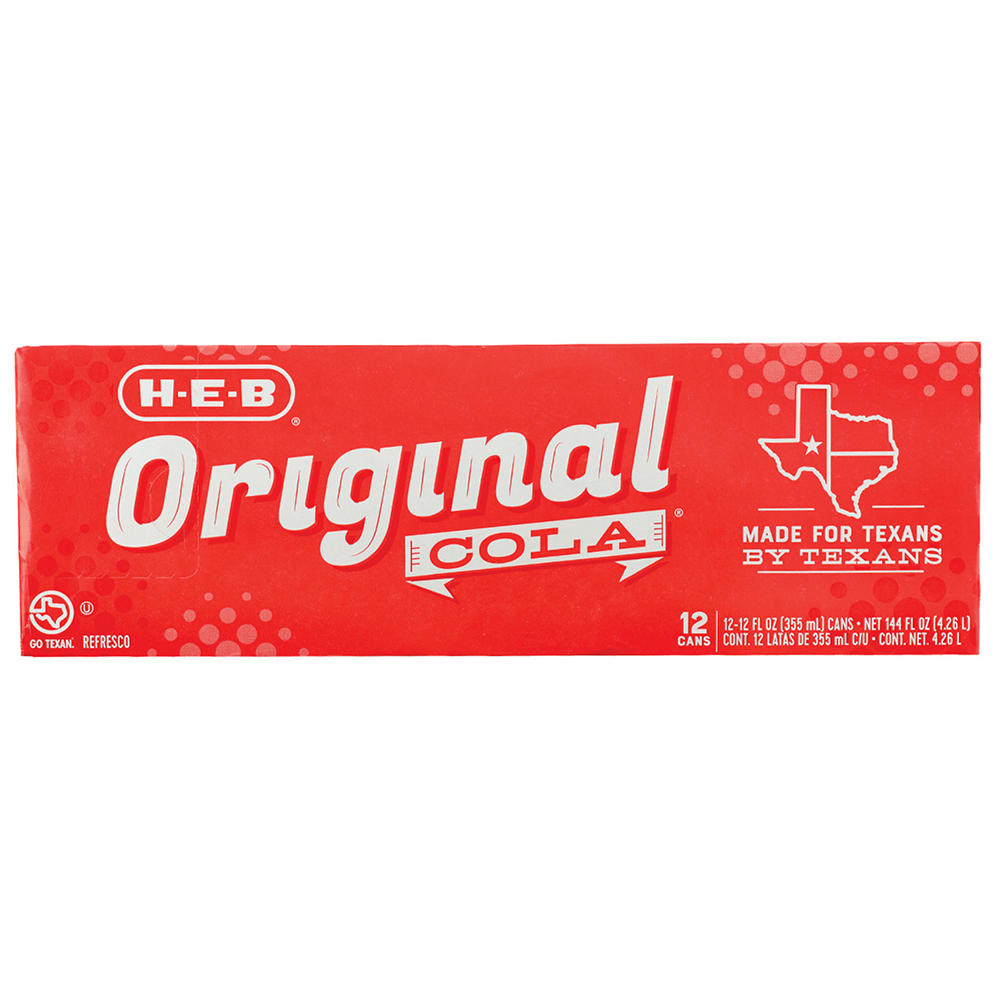H-E-B Original Cola 12 pk Cans, 12 oz