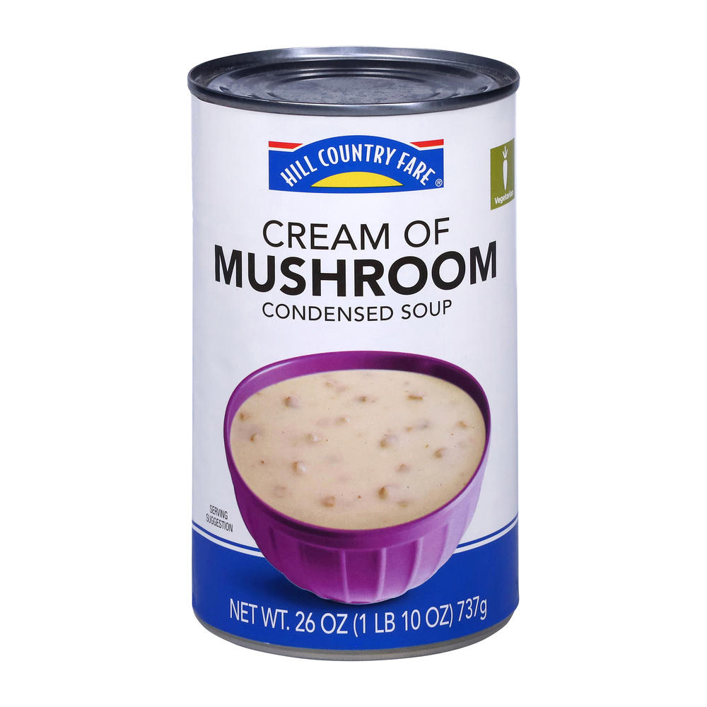 Hill Country Fare Cream of Mushroom Condensed Soup - Family Size, 26 oz