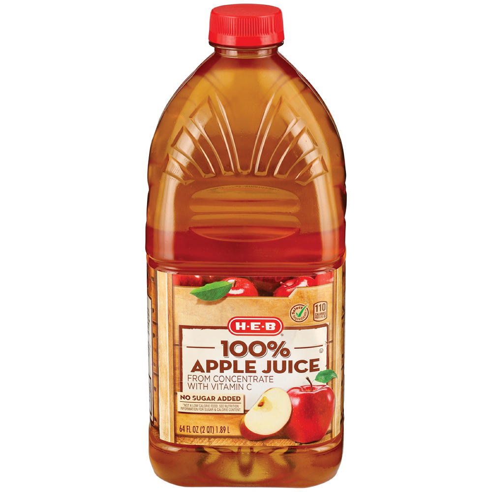 H-E-B 100% Apple Juice, 64 oz