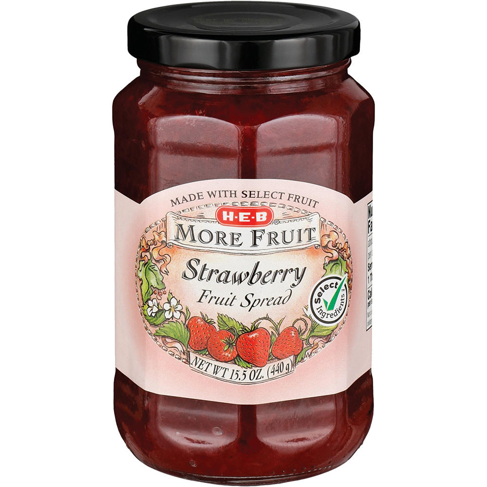 H-E-B More Fruit Strawberry Fruit Spread, 15.5 oz