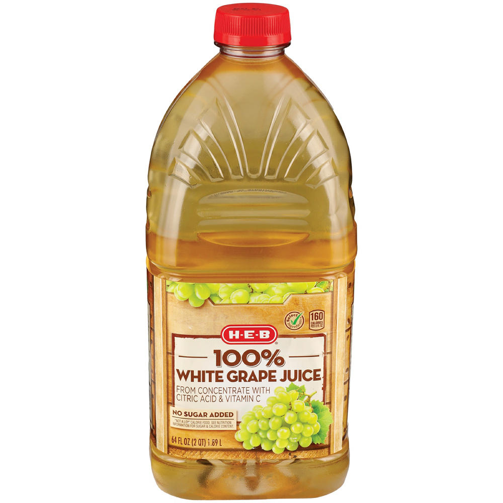 H-E-B 100% White Grape Juice, 64 oz