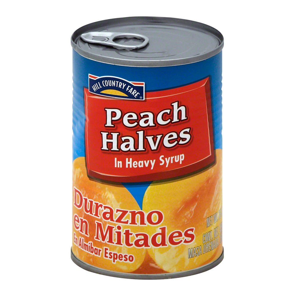 Hill Country Fare Peach Halves - Heavy Syrup, 15.25 oz