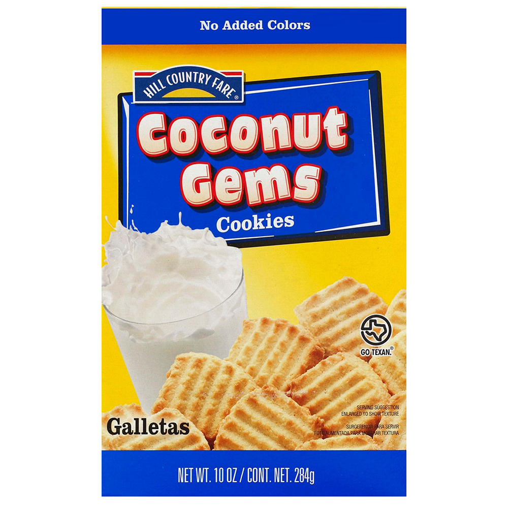 Hill Country Fare Coconut Gems Cookies, 10 oz