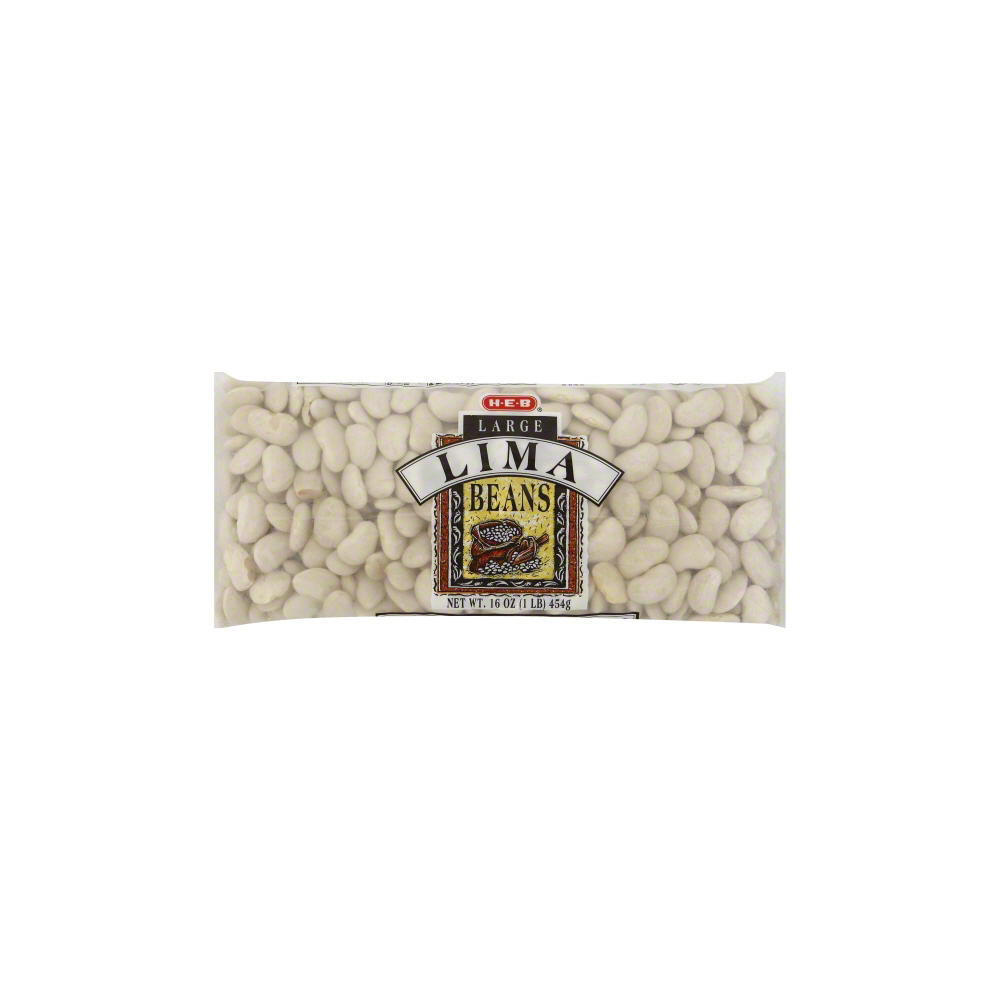 H-E-B Large Lima Beans, 16 oz