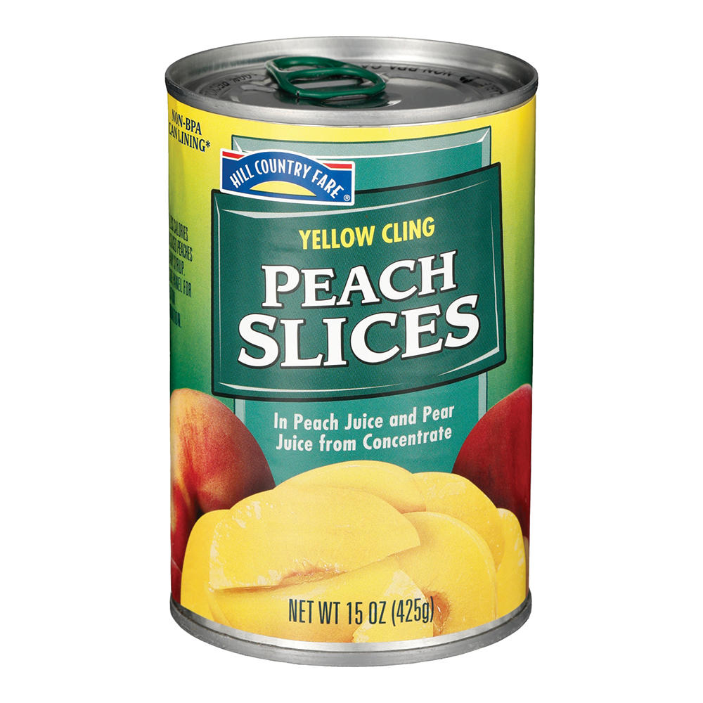 Hill Country Fare Light Yellow Cling Peach Slices, 15 oz