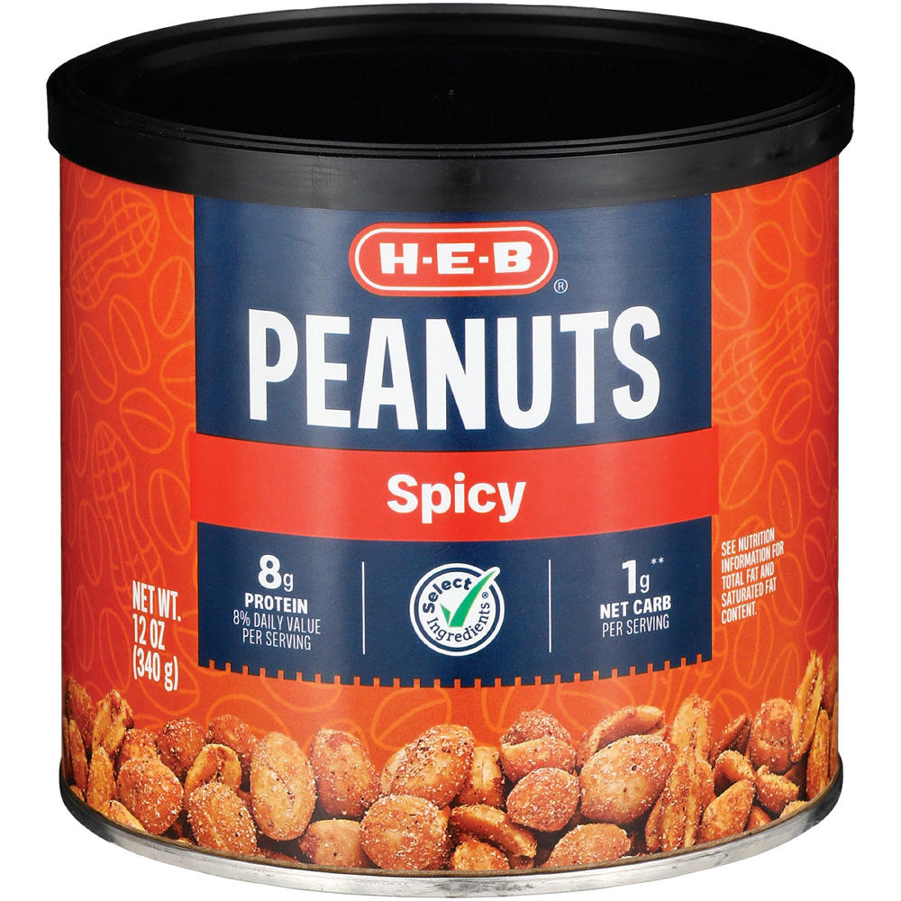 H-E-B Spicy Peanuts, 12 oz