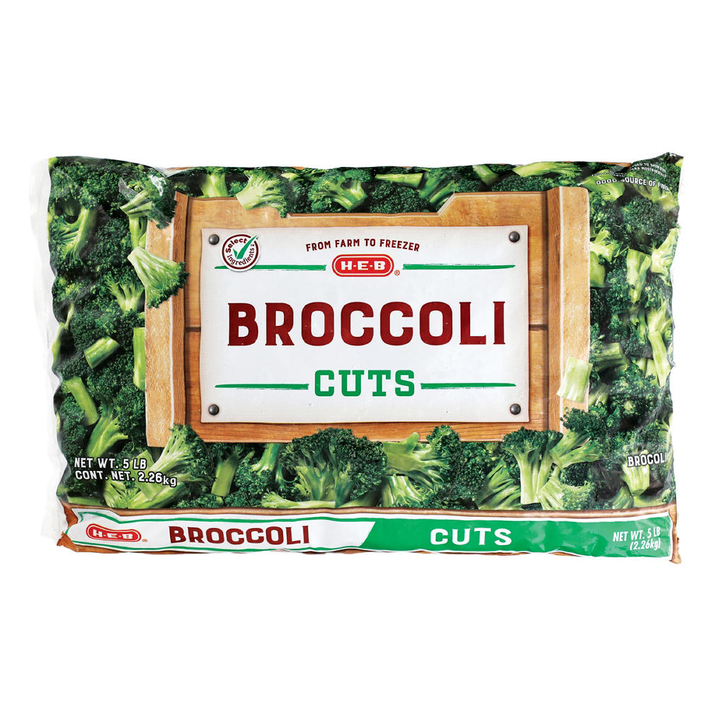 H-E-B Frozen Broccoli Cuts - Texas Size Pack, 80 oz