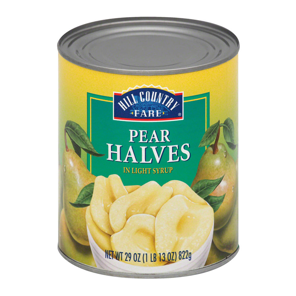 Hill Country Fare Pear Halves - Light Syrup, 29 oz