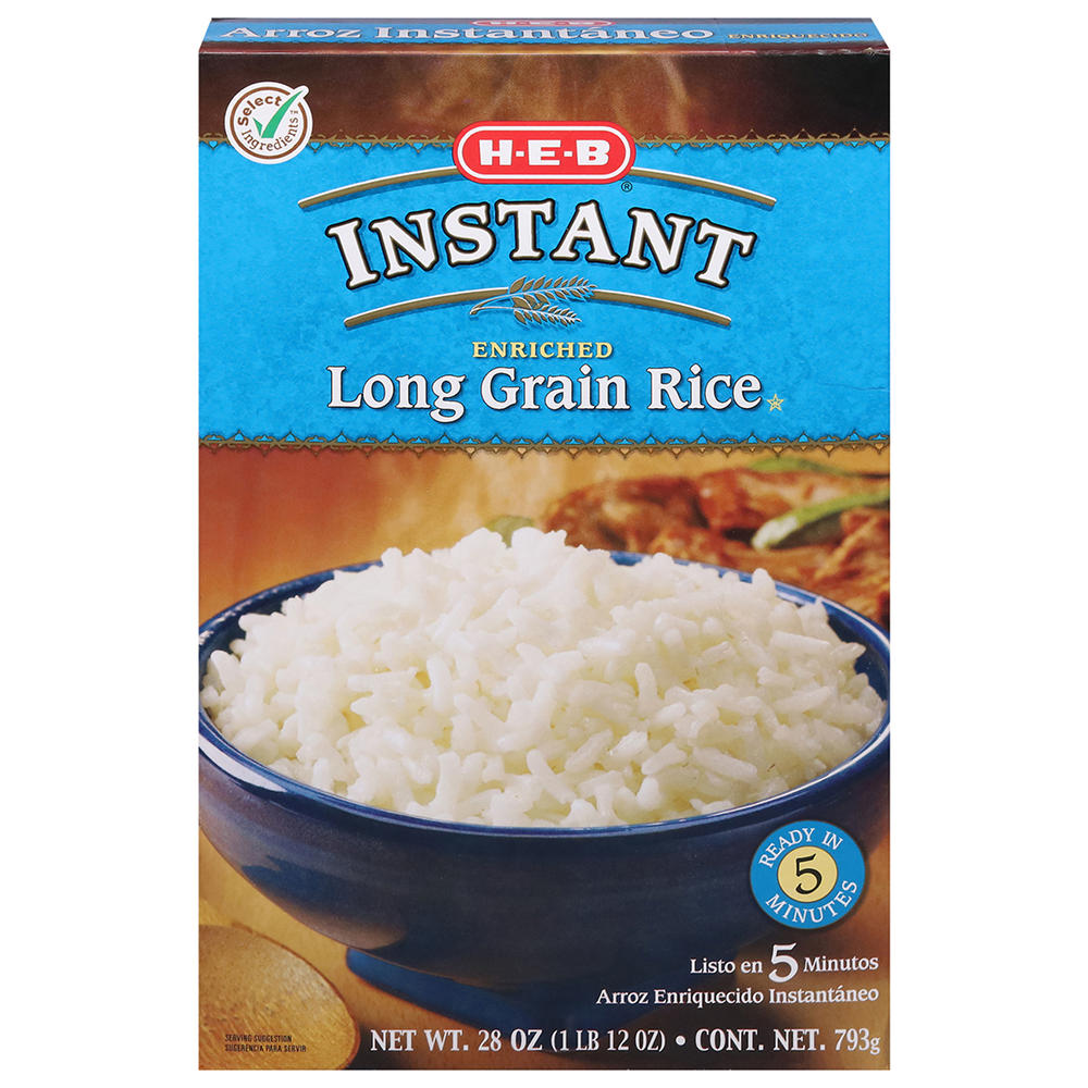 H-E-B Instant Long Grain White Rice, 28 oz