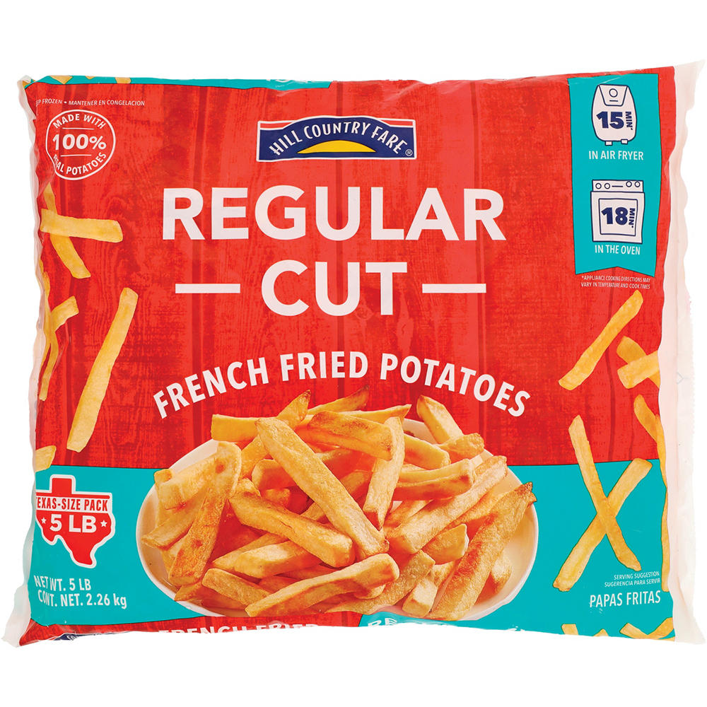 Hill Country Fare Frozen Regular Cut French Fries - Texas-Size Pack, 80 oz