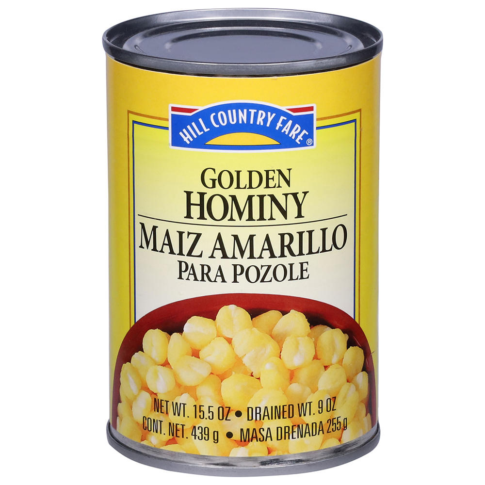 Hill Country Fare Golden Hominy, 15.5 oz