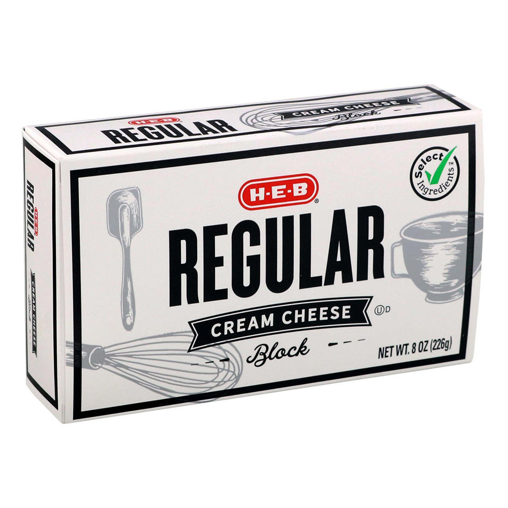 H-E-B Regular Cream Cheese, 8 oz