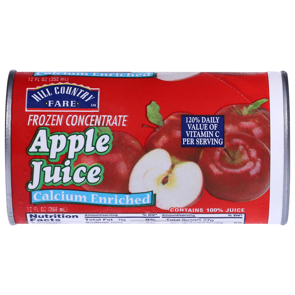 Hill Country Fare Frozen Calcium Enriched Apple Juice, 12 oz