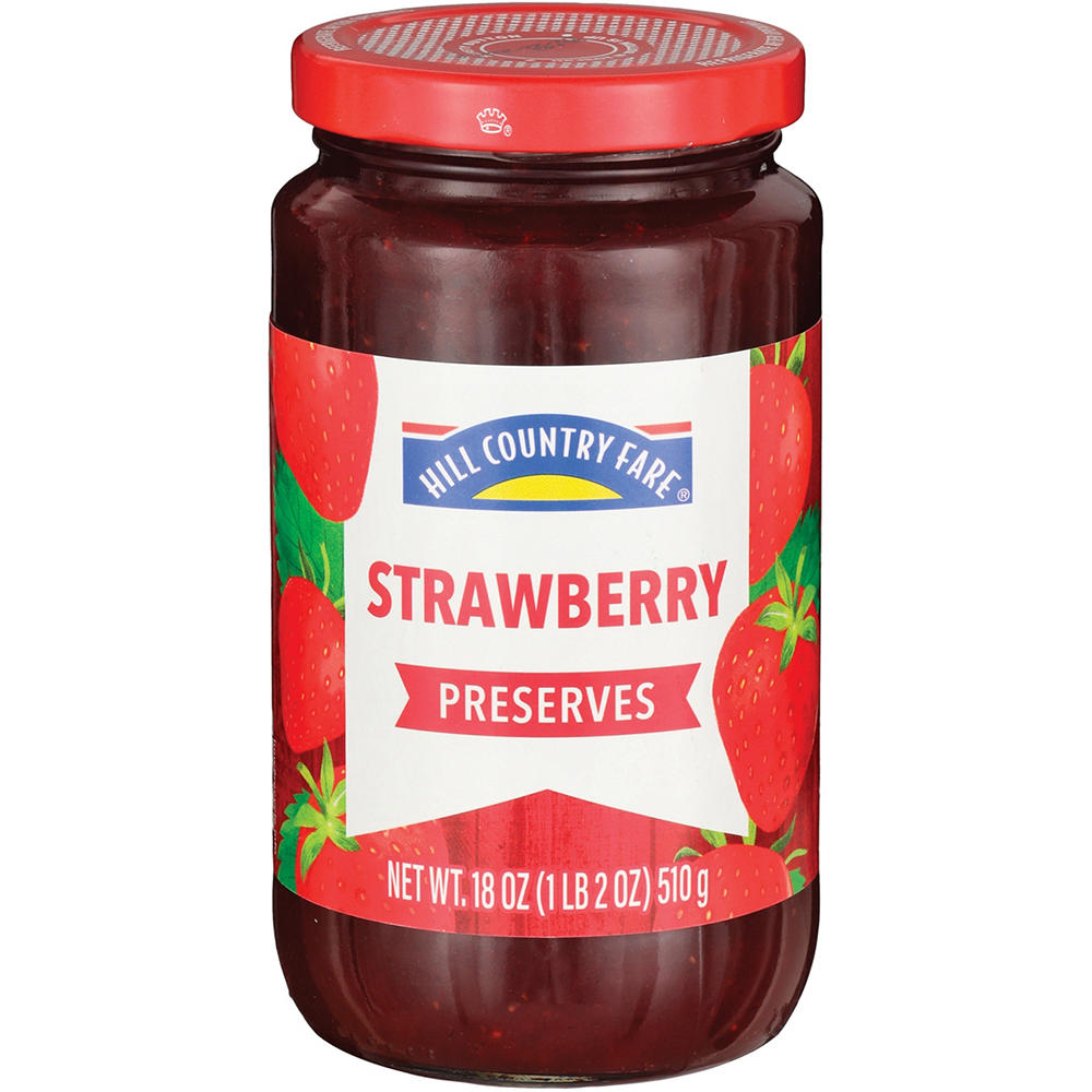 Hill Country Fare Strawberry Preserves, 18 oz