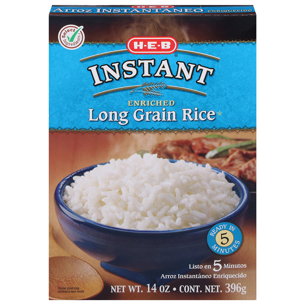 H-E-B Instant Long Grain White Rice, 14 oz