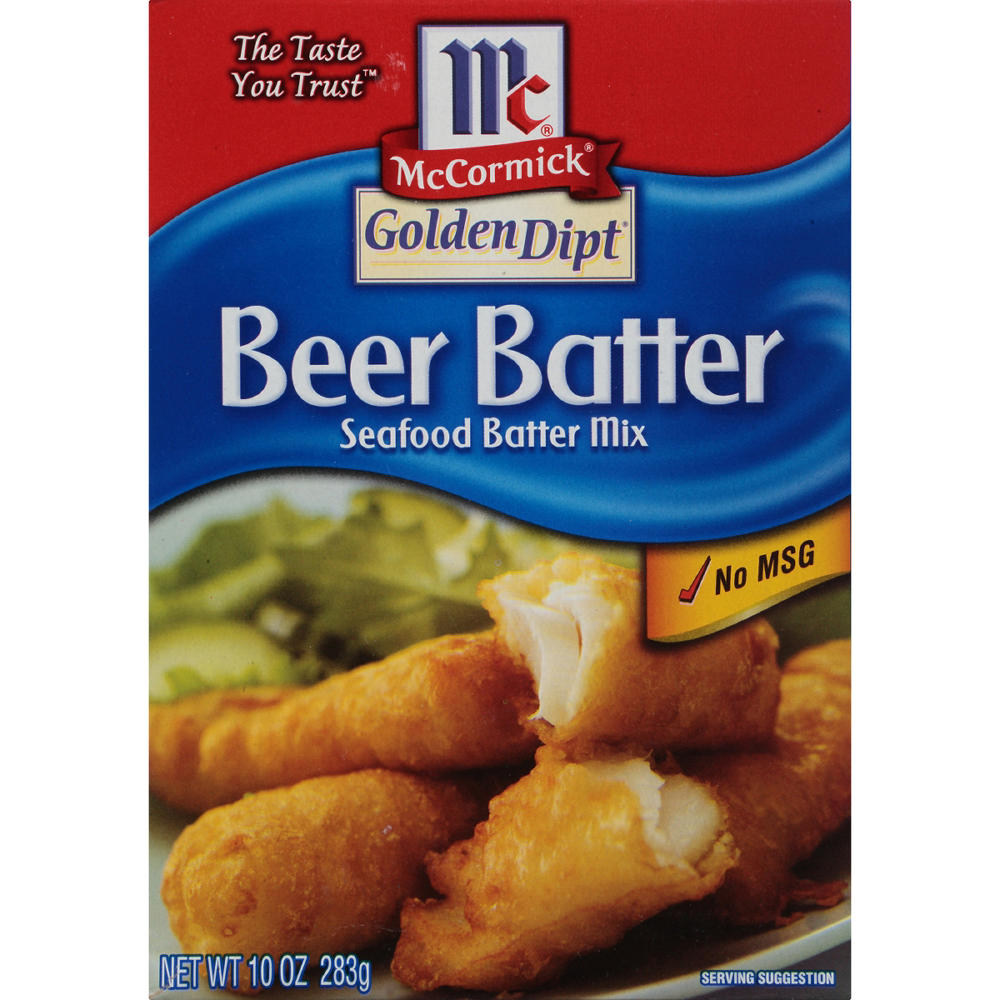 McCormick Golden Dipt Beer Batter Seafood Batter Mix, 10 oz