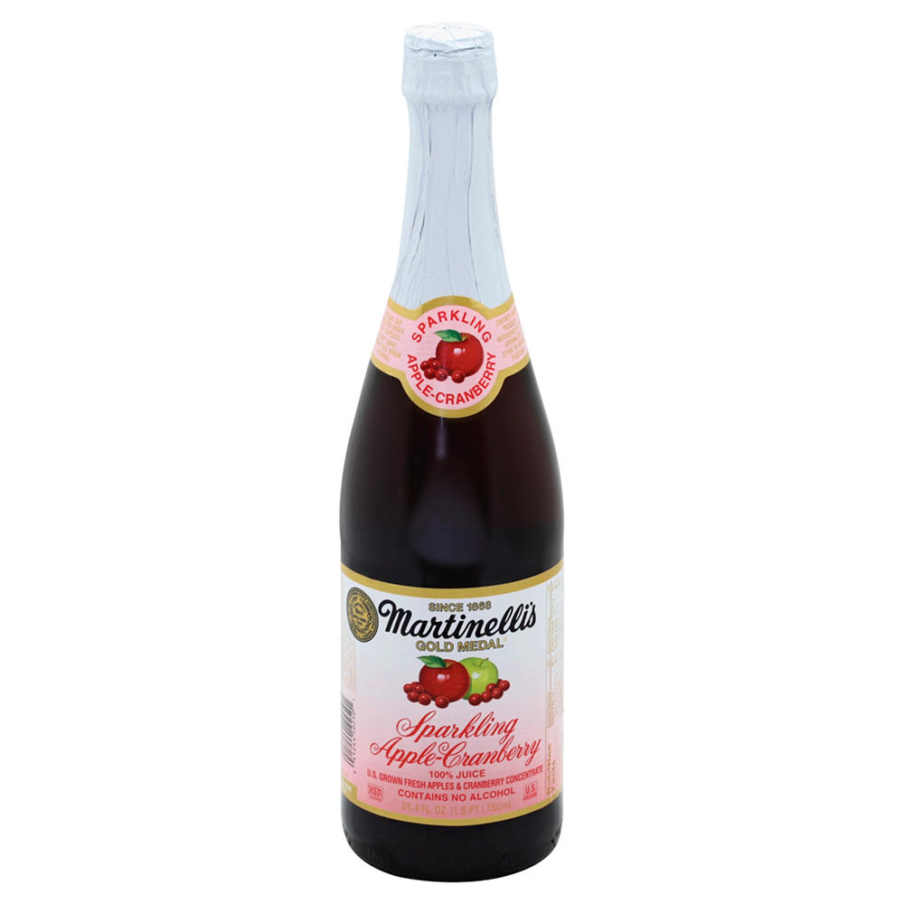 Martinellis Gold Medal Sparkling Apple-Cranberry 100% Juice, 25.4 oz